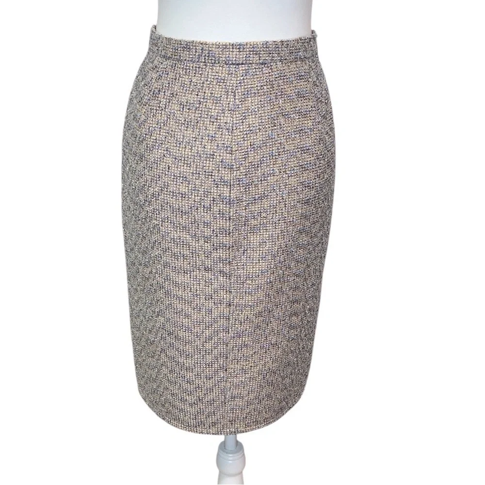 J. Crew Sparkling Tweed Pencil Purple